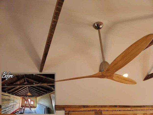 Interior of restored barn