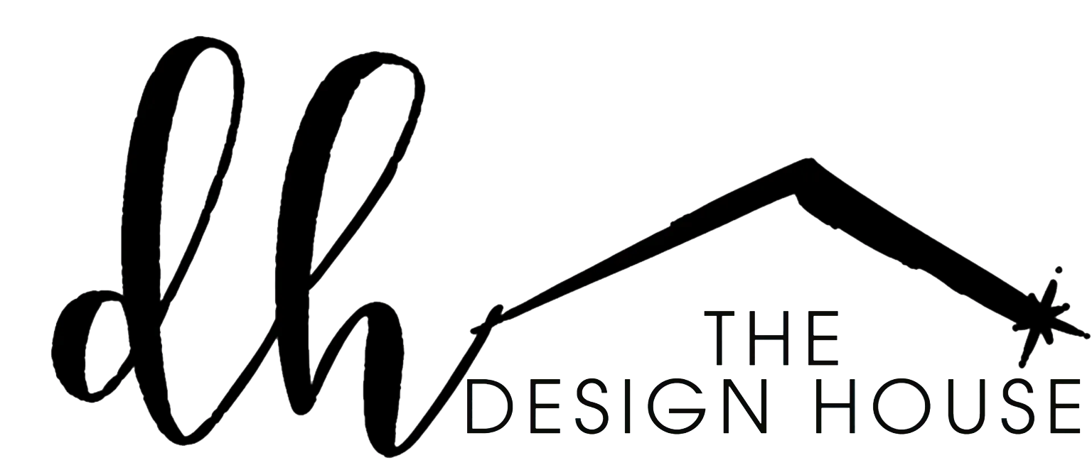 Logo for The Design House, featuring intertwined cursive 