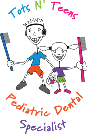 A logo for tots n teens pediatric dental specialist