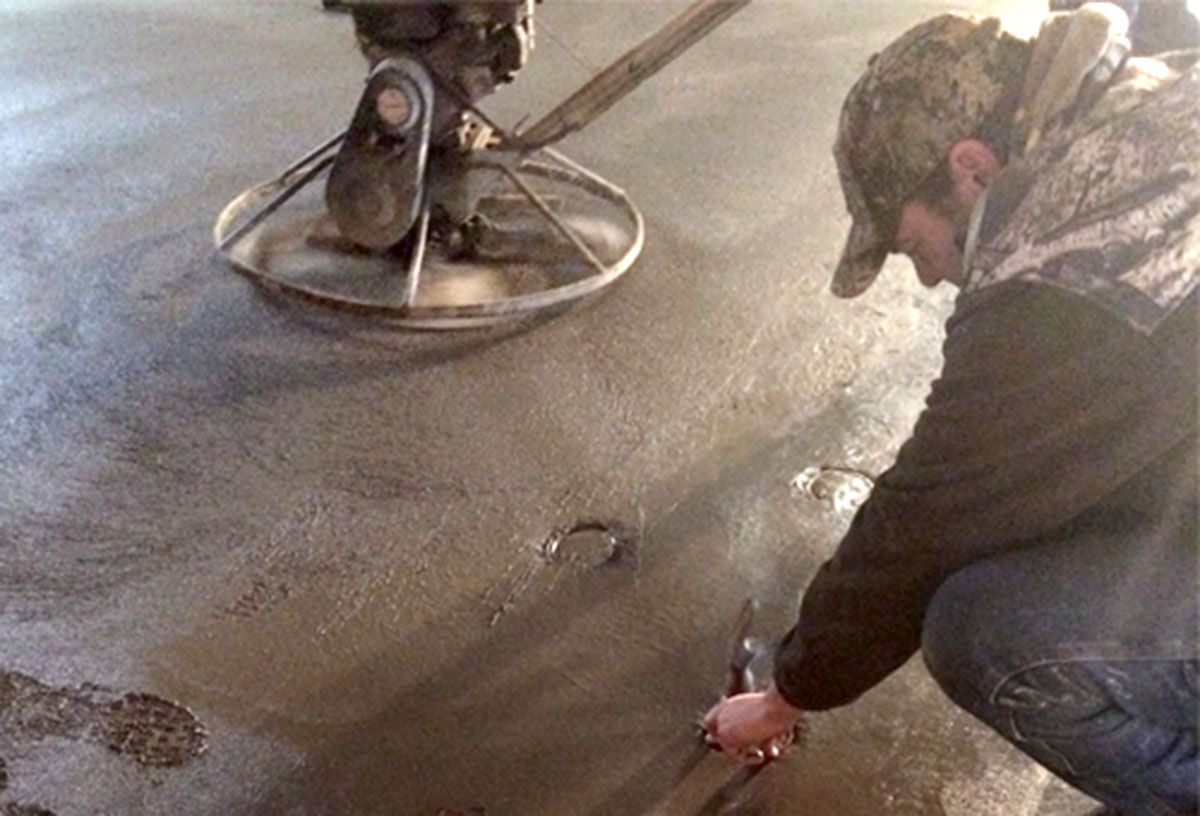 Checking concrete work