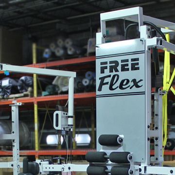 A machine that says free flex on it