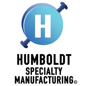 A blue logo for humboldt specialty manufacturing