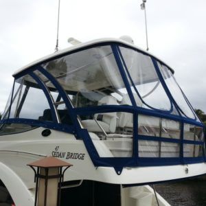 A boat with the name sedan bridge on it
