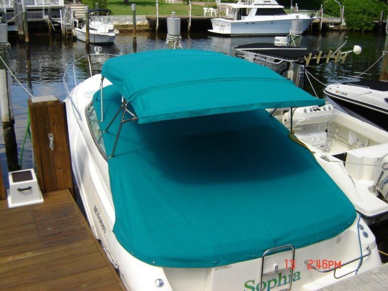 The name sophia is on the back of a boat