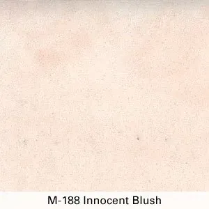 Pale blush makeup swatch with the label “M-188 Innocent Blush” at the bottom