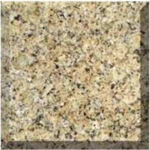 Close-up of a speckled beige and gray granite surface