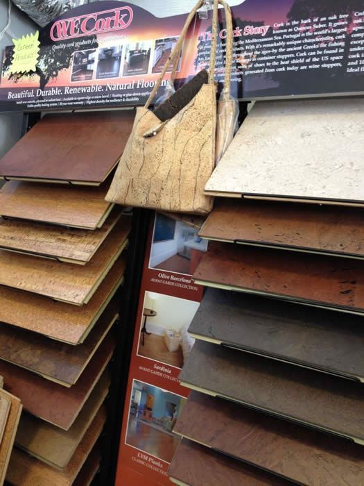A display of different types of hardwood flooring in a store