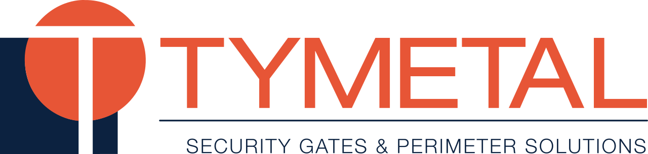 A logo for tymetal security gates and perimeter solutions
