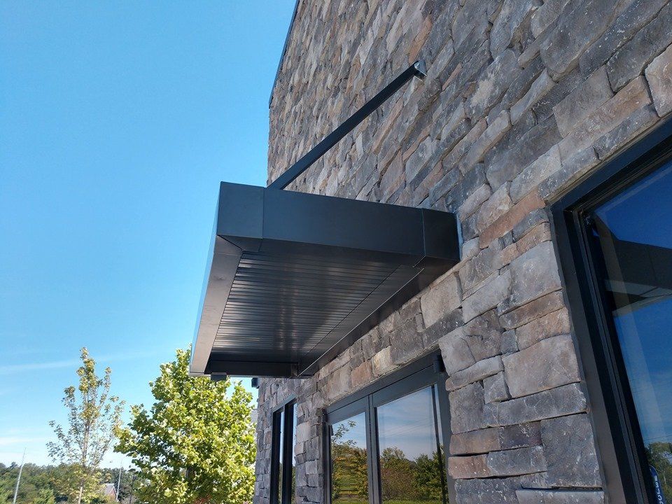Metal awning