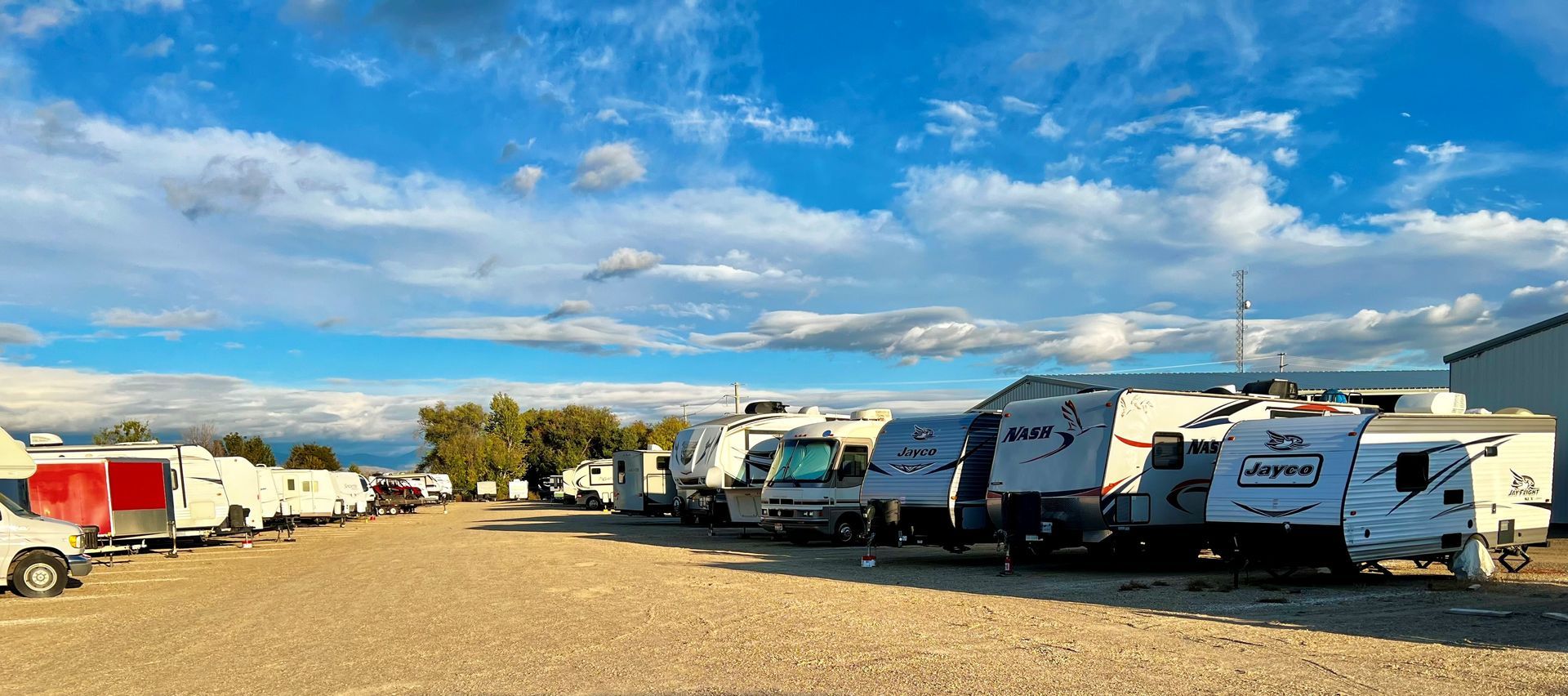 Uncovered RV storage space