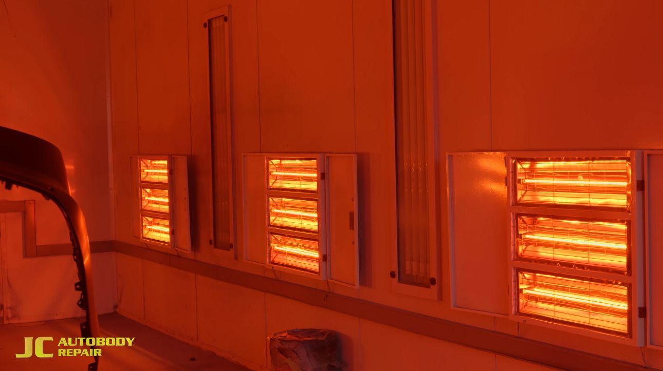 A room with a lot of lights on the wall.