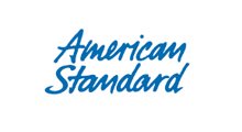 American Standard logo in blue script on a white background