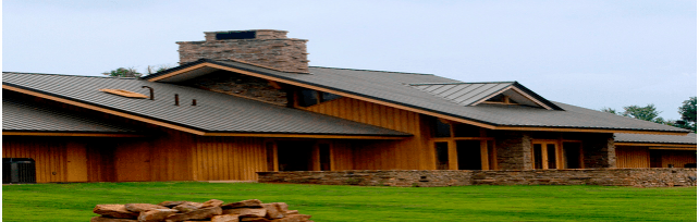 wood siding with metal roofing