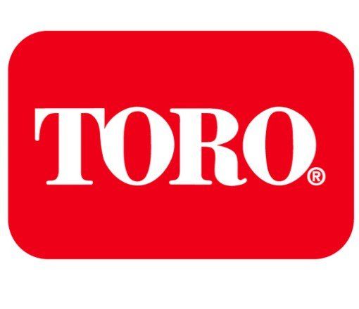 A red and white toro logo on a white background
