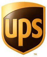 The ups logo is a shield with the word ups on it.