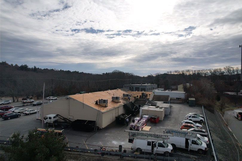 man at work commercial roofing
