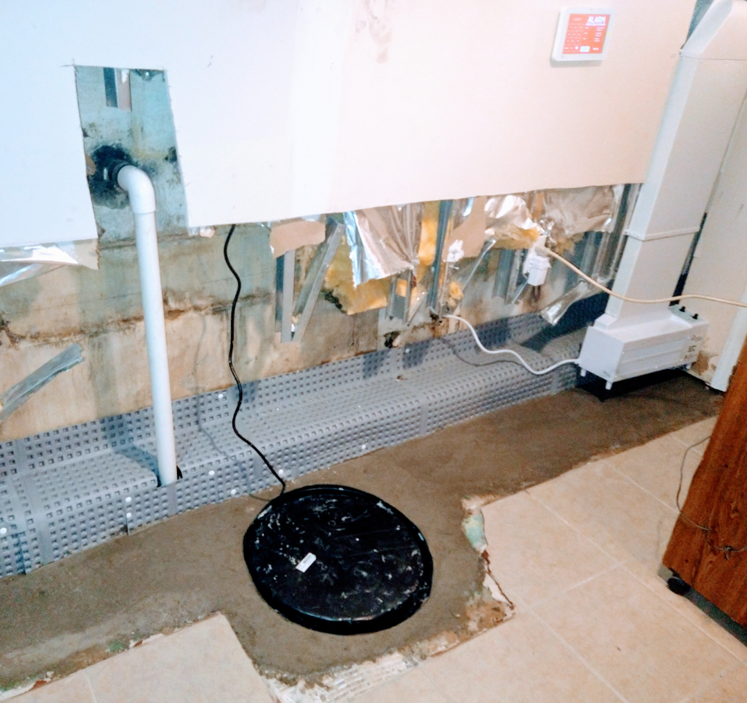 Basement drainage repairs