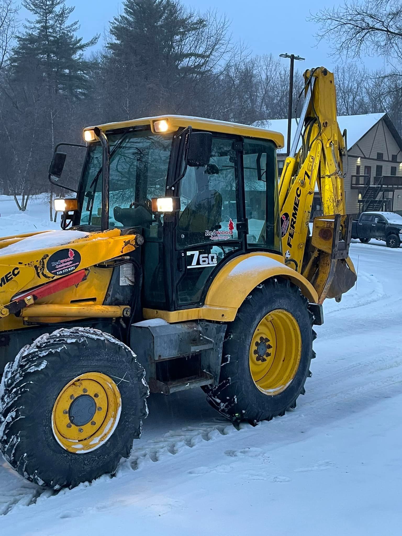 Snow Plowing Tractor