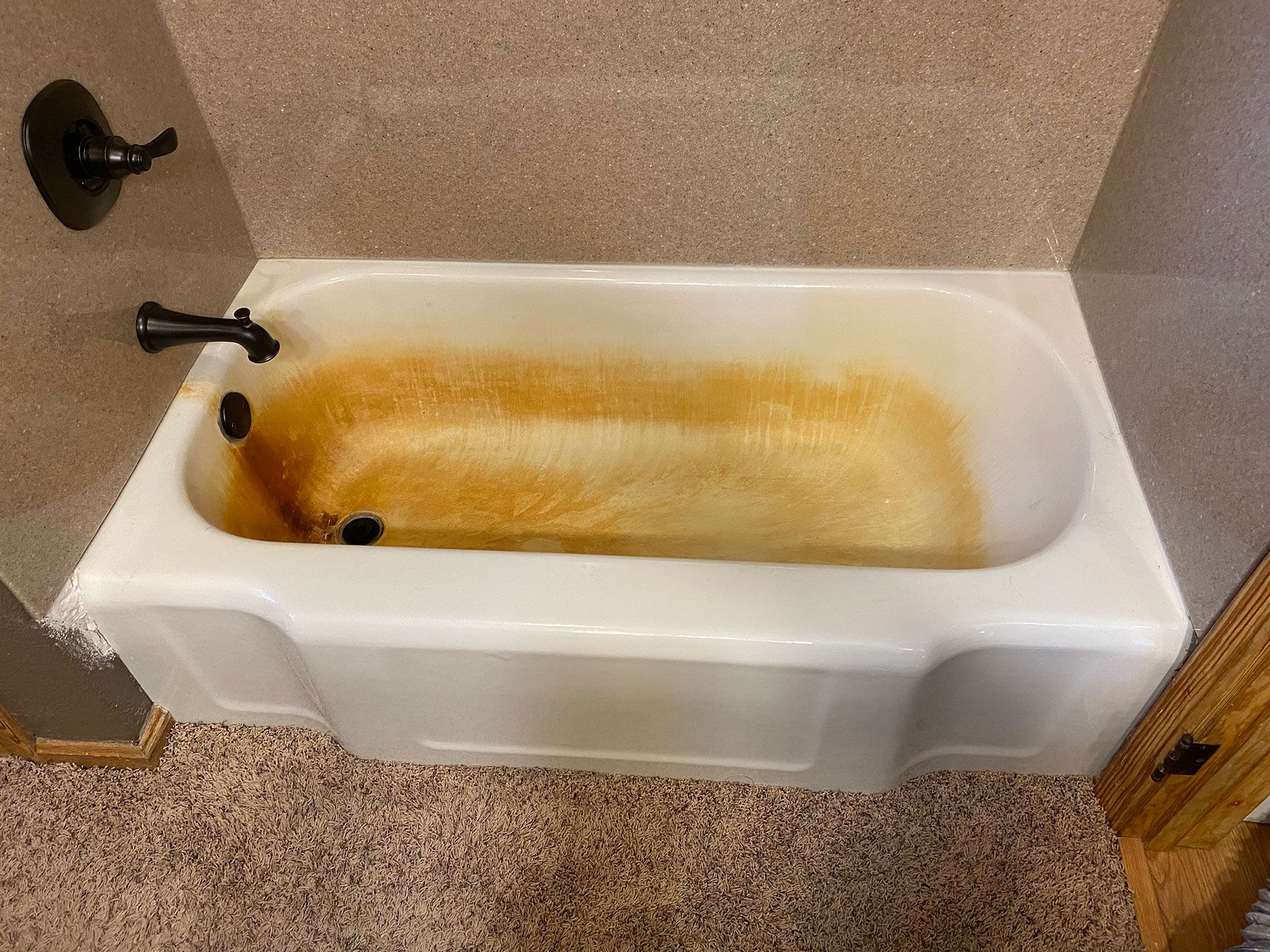 before tub resurfacing