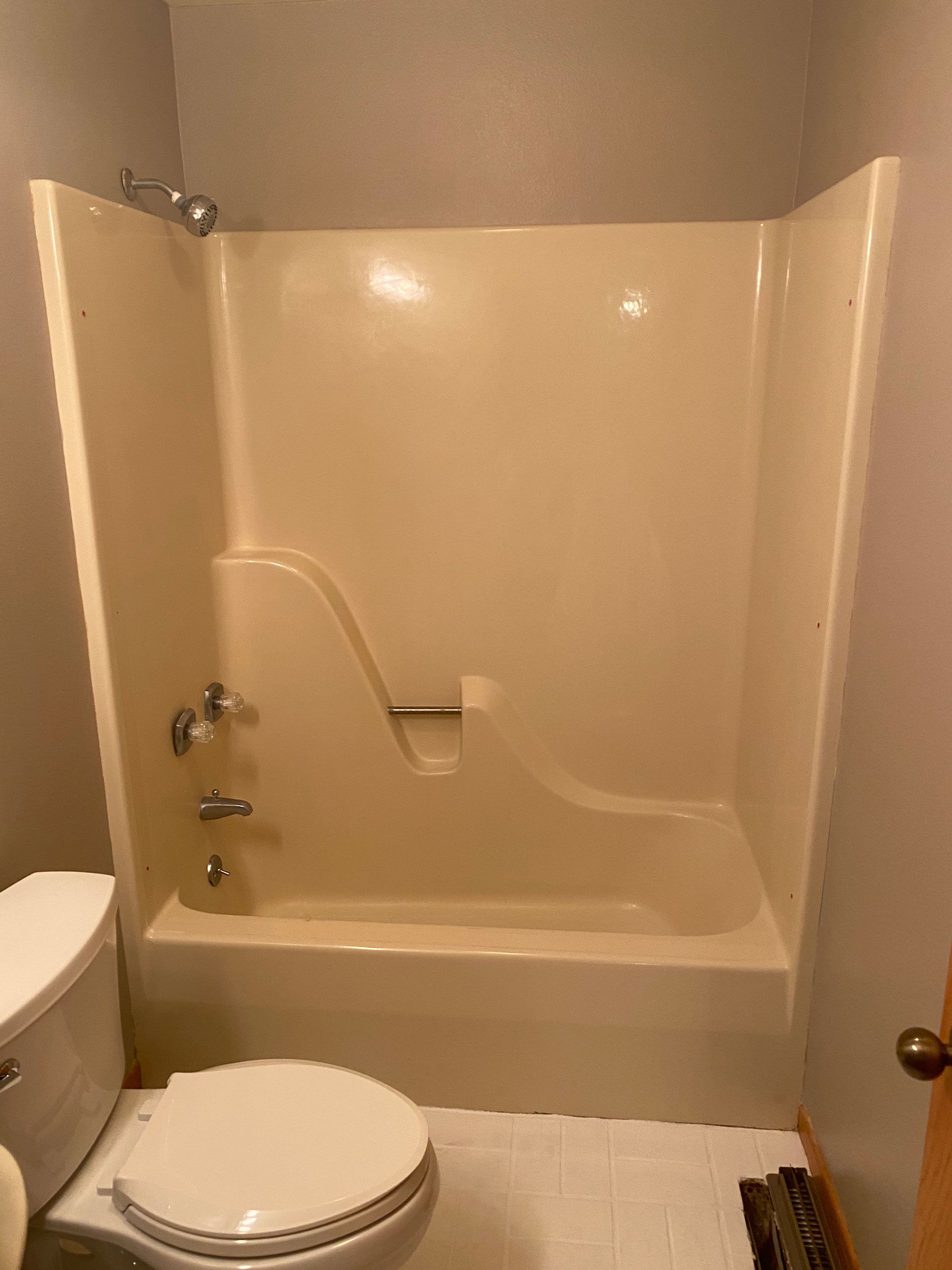 before restroom resurfacing