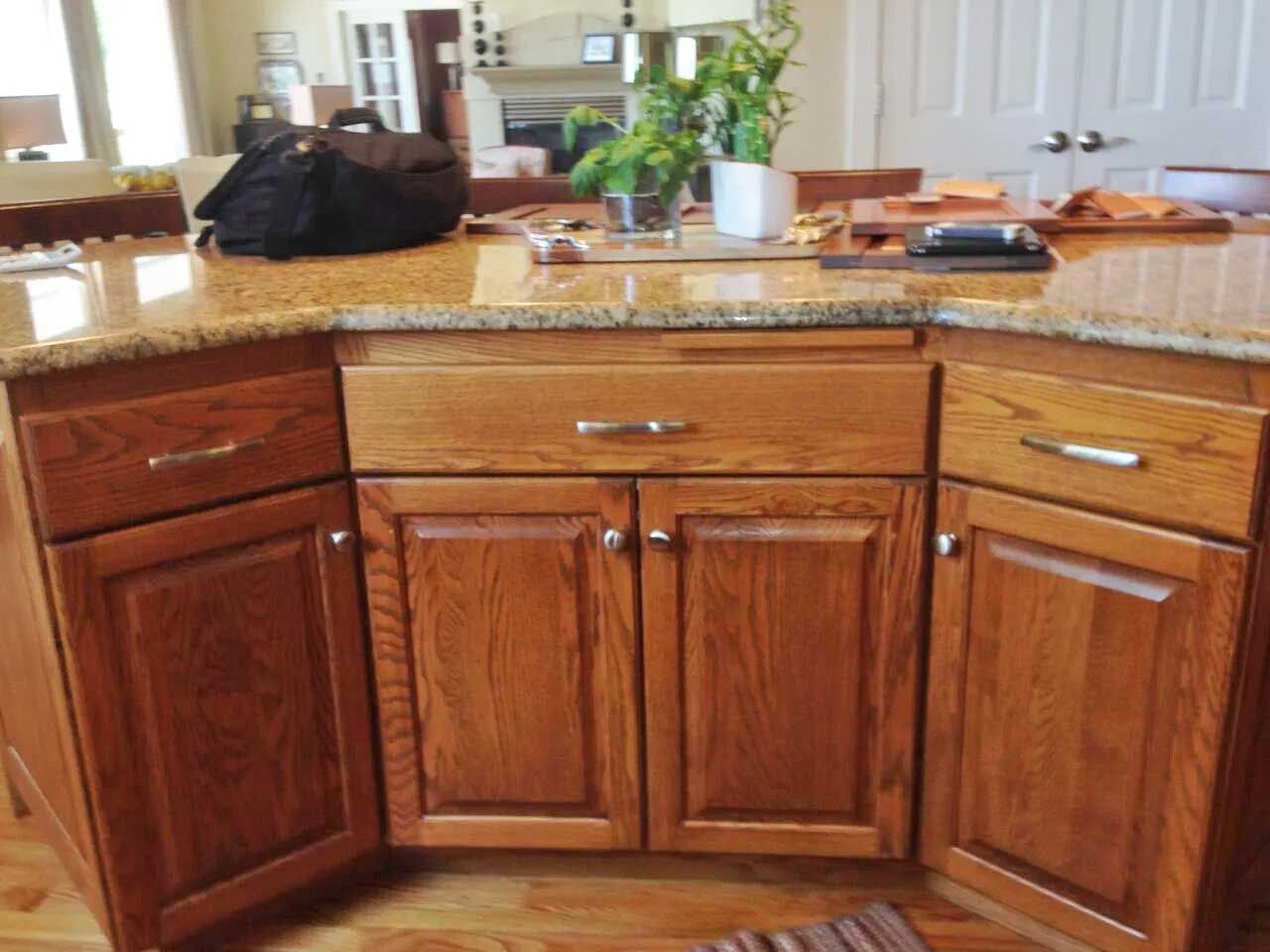 Before Kitchen Island Cabinet Resurfacing