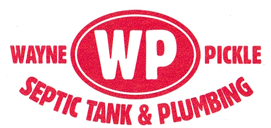 Wayne Pickle Septic Tank & Plumbing logo with "WP" in an oval.