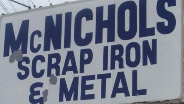 McNichols Scrap Iron & Metal signage
