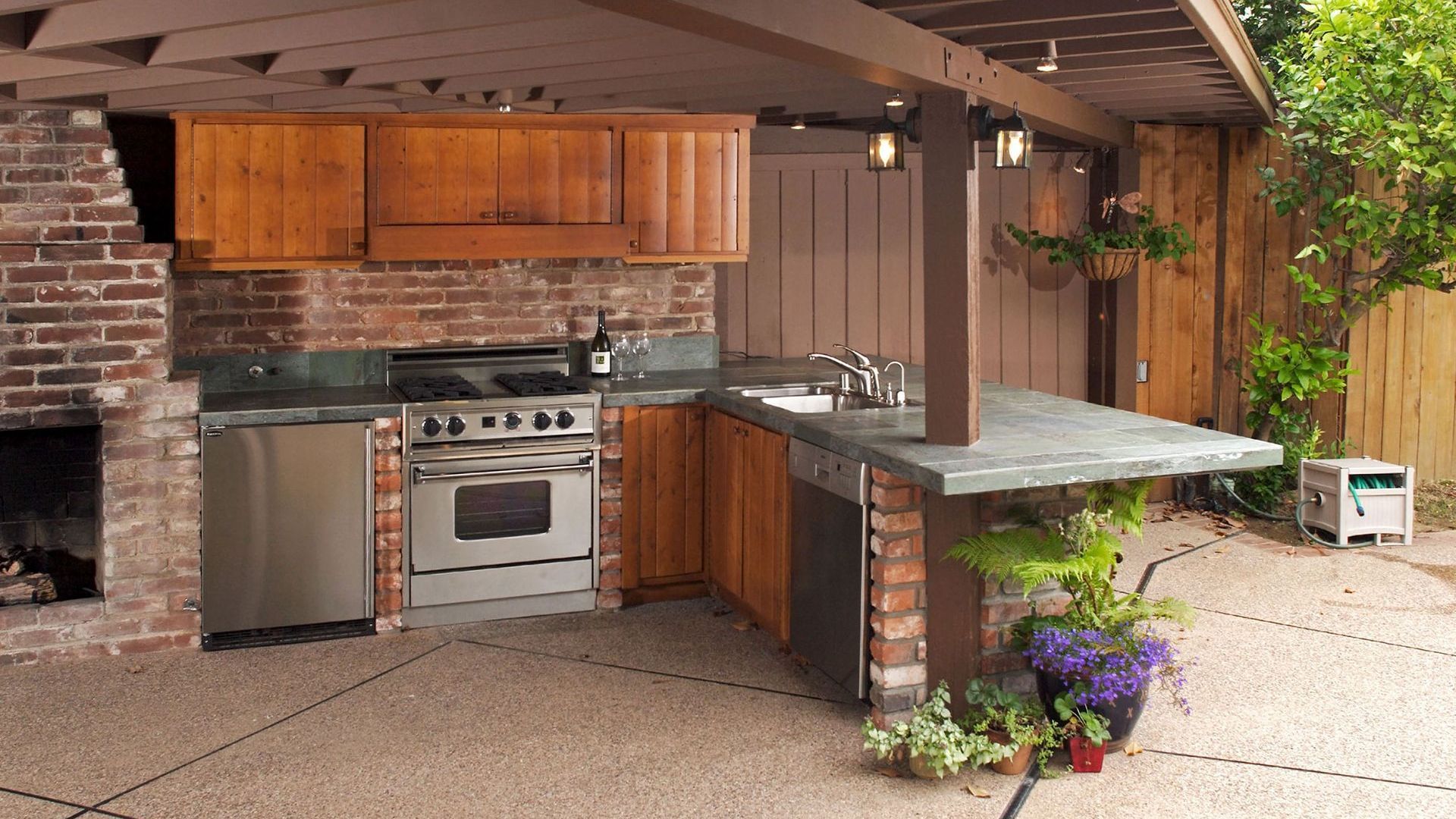 Rustic Outdoor Kitchen Outdoor Kitchen Remodel by Studio 76 Kitchens & Baths project photo