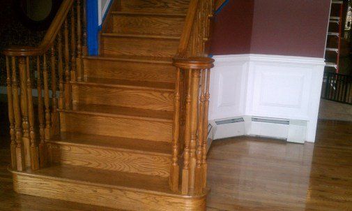 Wooden staircase