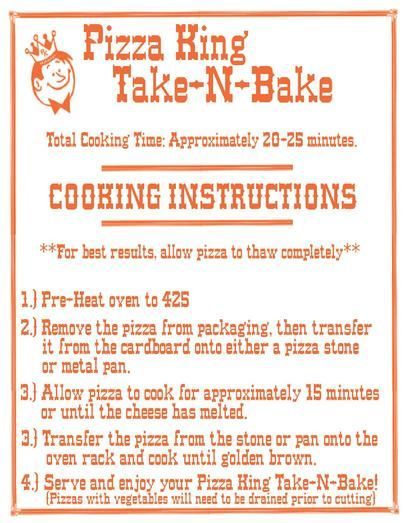 Cooking instructions