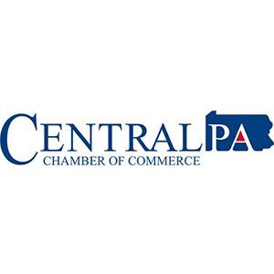 Central Chamber of Commerce logo with blue text and Pennsylvania-shaped icon