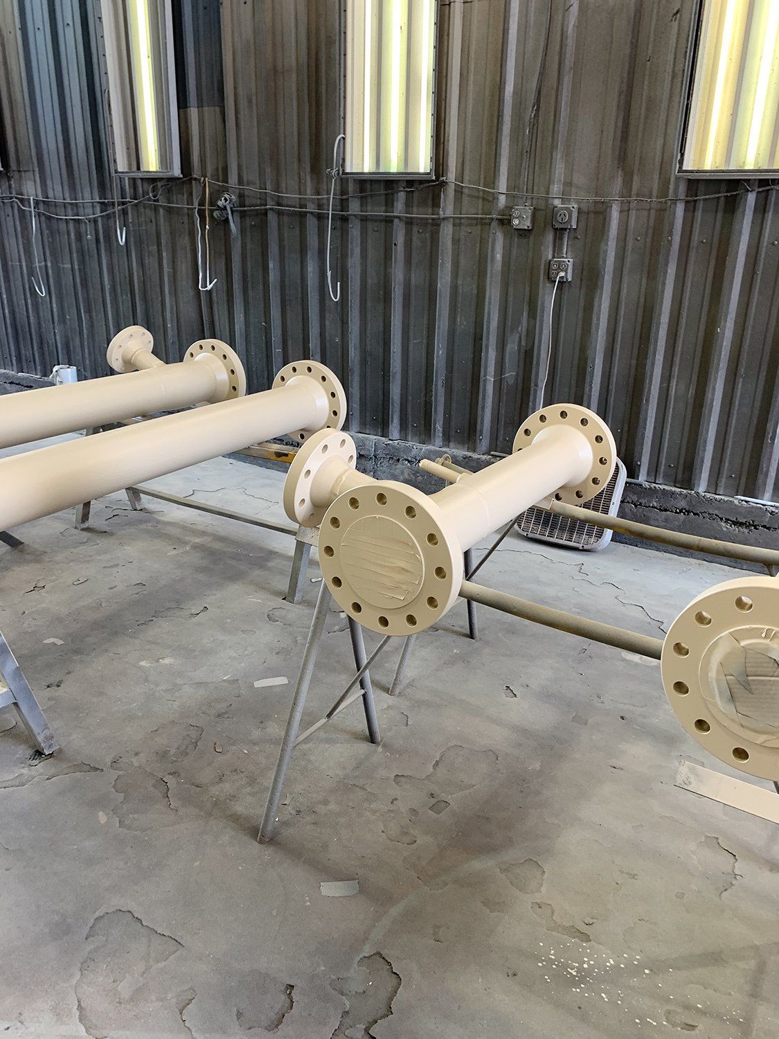 Newly painted equipment