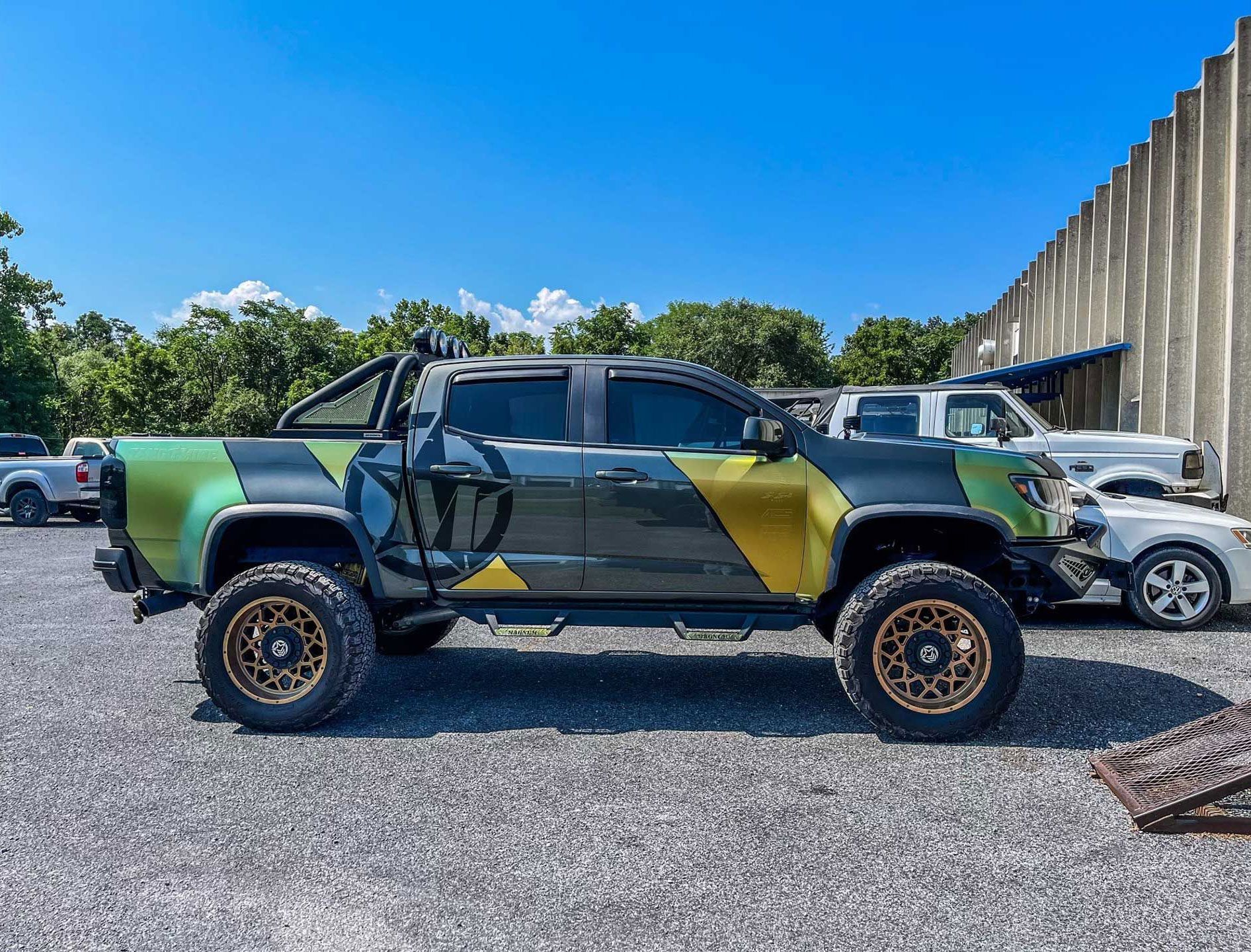colorful pickup truck