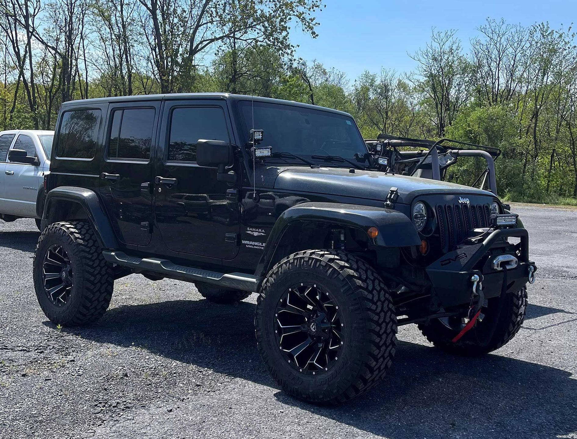 black Jeep Wrangler Sahara