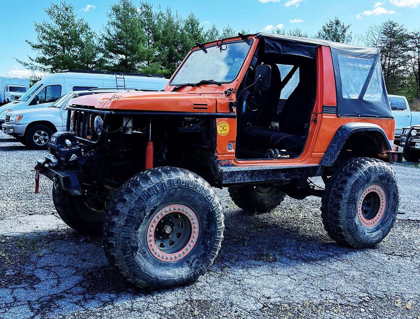 orange off-road vehicle
