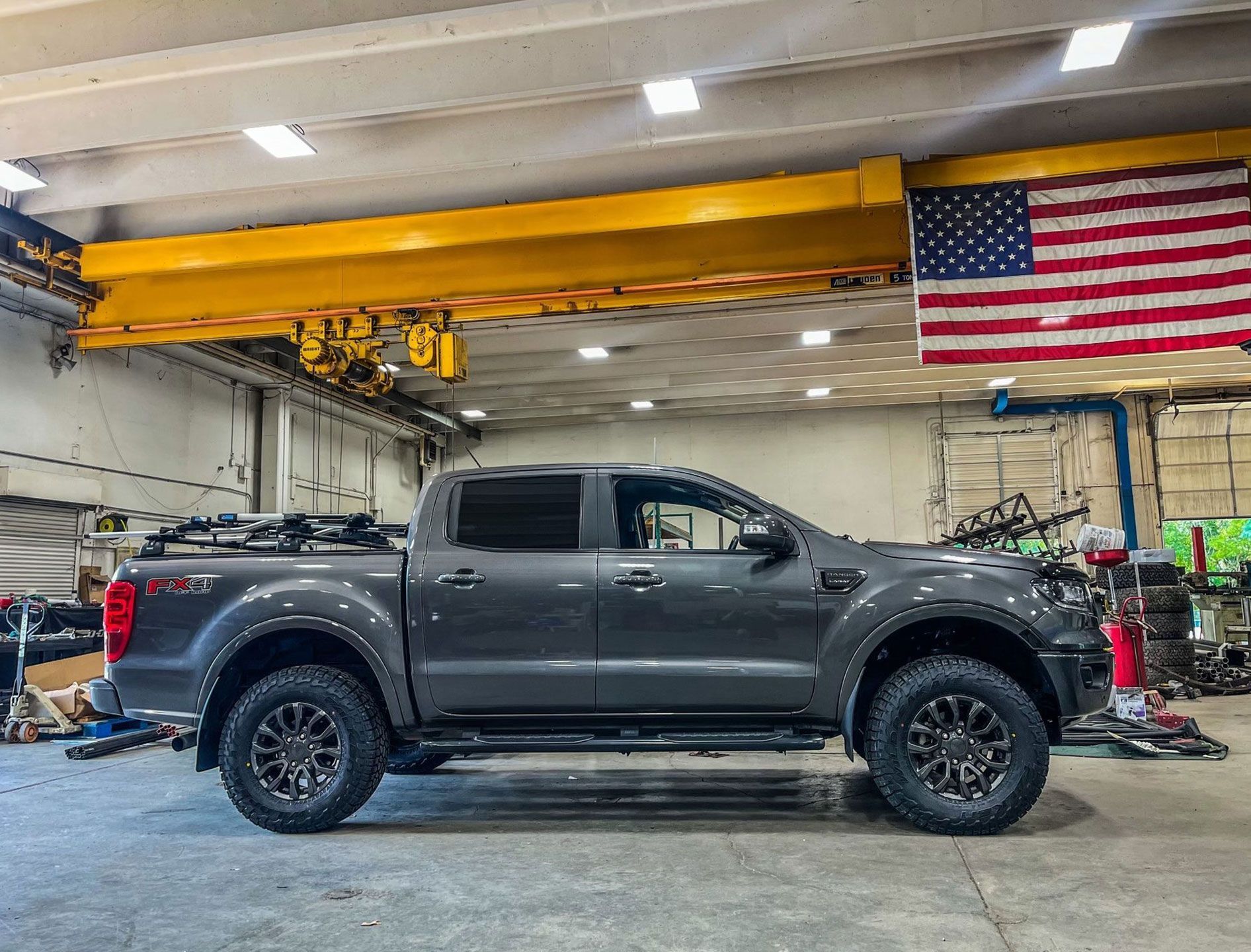 gray Ford Ranger pickup truck