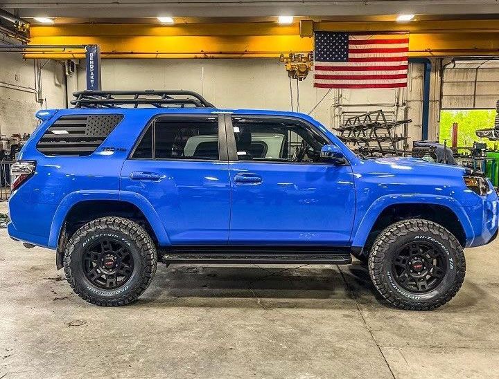blue SUV for off-road adventures