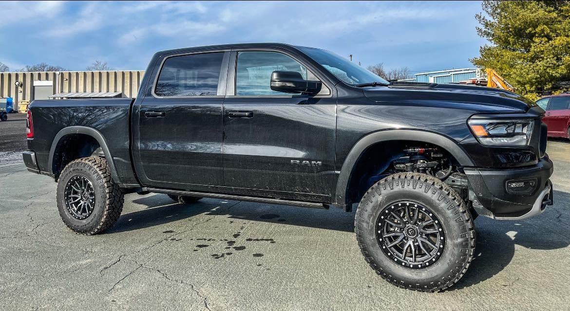 black pickup truck