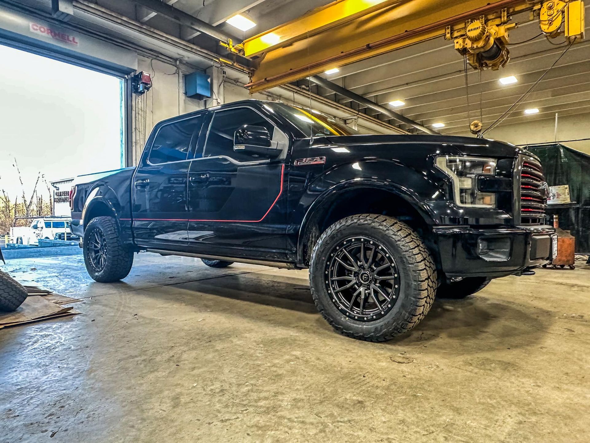 black pickup truck