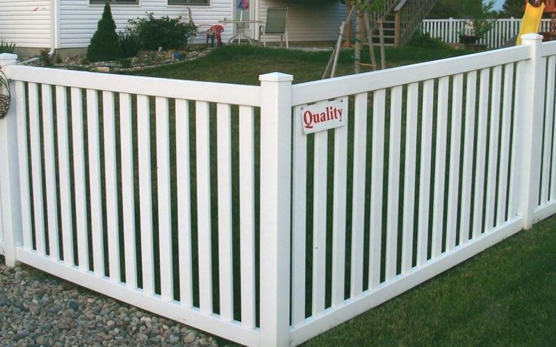 White picket fence, corner section, with 