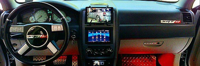 High-tech car dashboard
