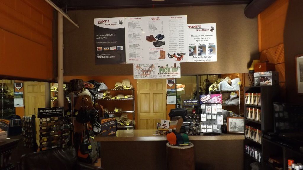 Shoe repair shop merchandise