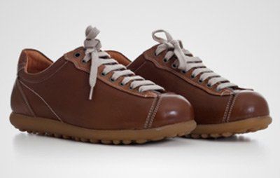 A pair of brown shoes