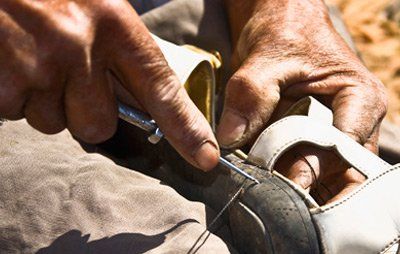 Shoe repair work