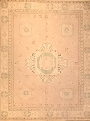 A close up of a rug with a pattern on it.