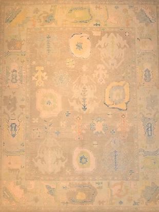 A close up of a rug with a pattern on it.