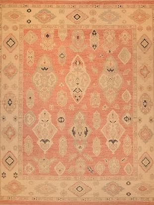 A close up of a rug with a pattern on it.