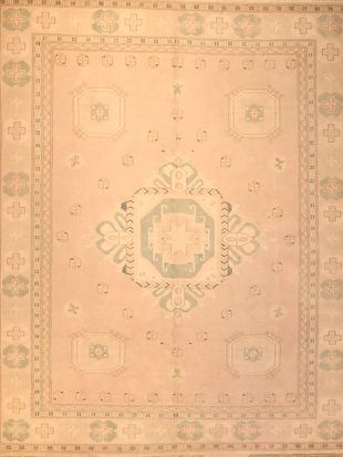 A close up of a rug with a pattern on it.
