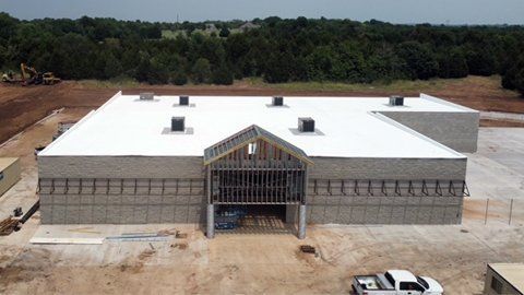 Roofing under construction