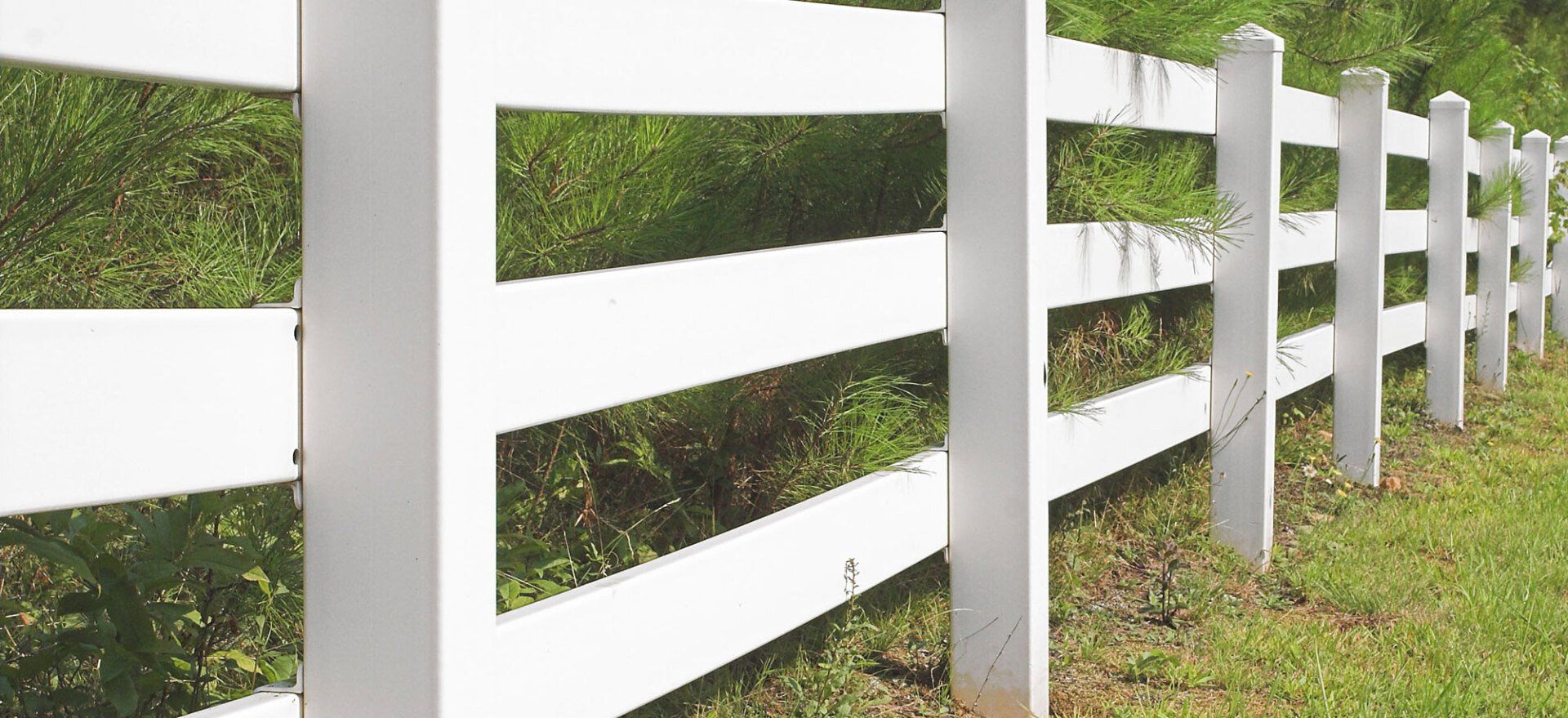 Residential white fence